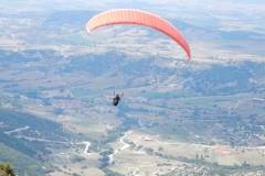Alex and his pilots flying with Olympic Wings Paragliding at Mount Olympus