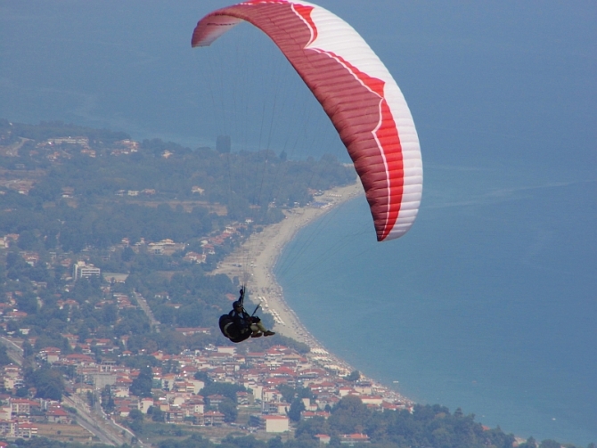 Paragliding at Little Church - Panteleimonas Mount Olympus