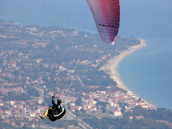 Paragliding at Little Church - Panteleimonas Mount Olympus