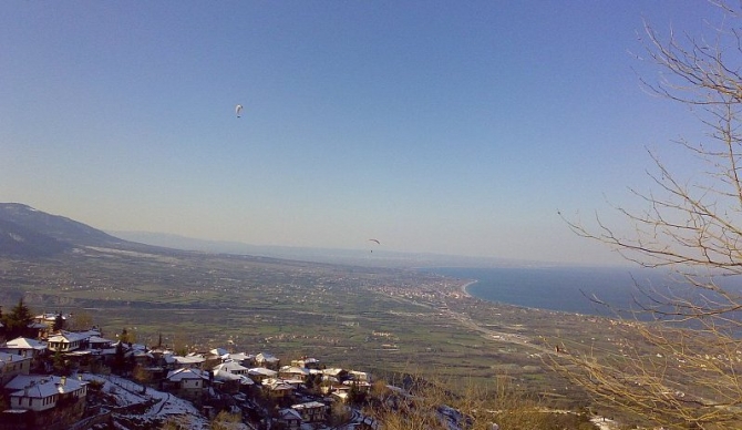 Paragliding at Little Church, Mount Olympus - March 2011