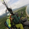Jackie training as a Tandem pilot paragliding Course with Olympic Wings