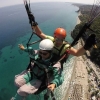 Happy Passengers Tandem paragliding training Course with Olympic Wings Mt Olympus Greece