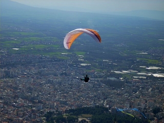 Flying over Drama city - Northern Greece