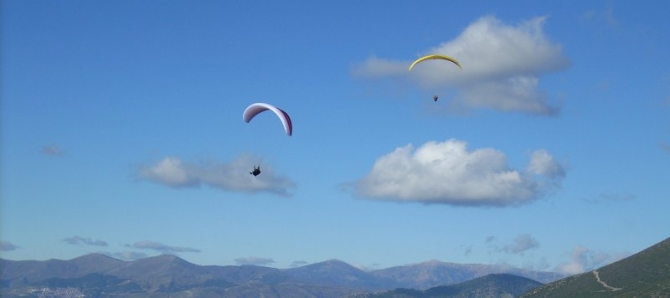 cross country at Kalivia - Mount Olympus in December 2010