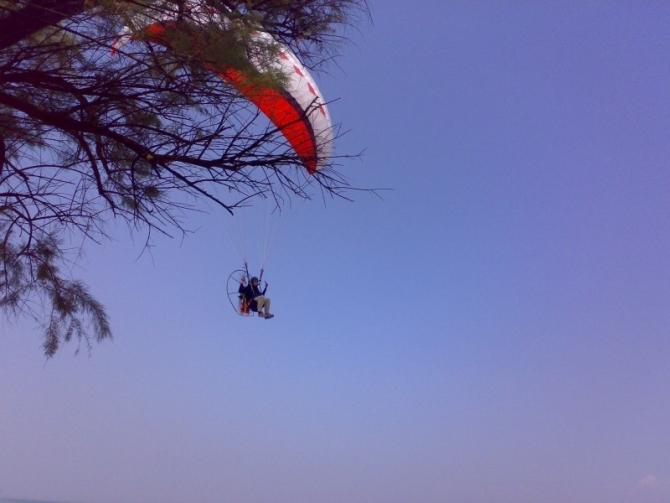 paramotor beach of Neos Panteleimonas