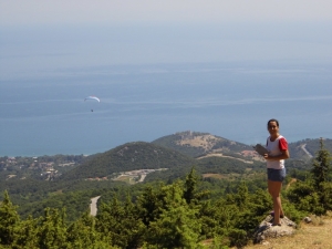 paragliding tandem flight with Olympic Wings at Mount Olympus