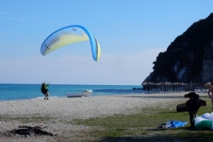 Yvonne and happy pilots enjoy flying week at Mt Olympus Paragliding holidays with Olympic Wings in Greece